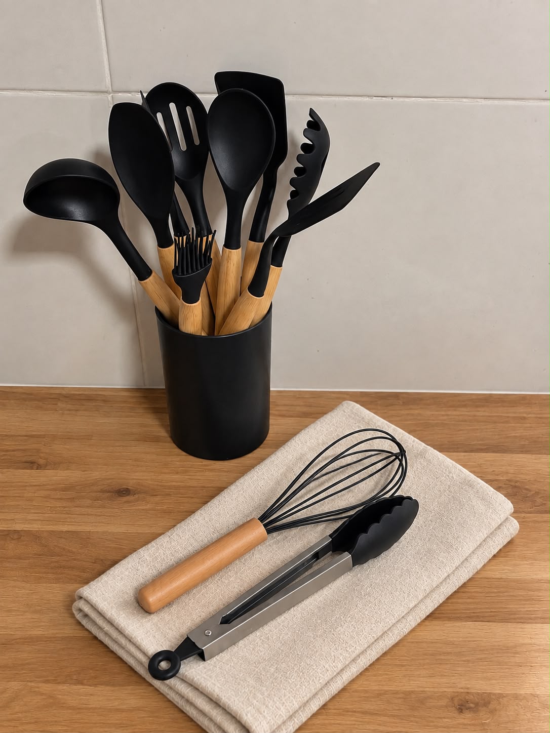 Set Utensilios de Cocina Negros