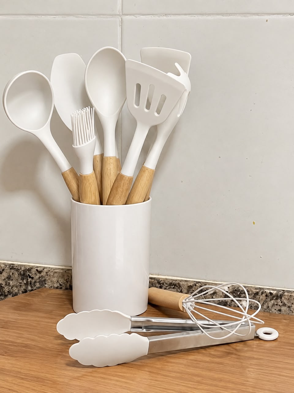 Set Utensilios de Cocina Blancos
